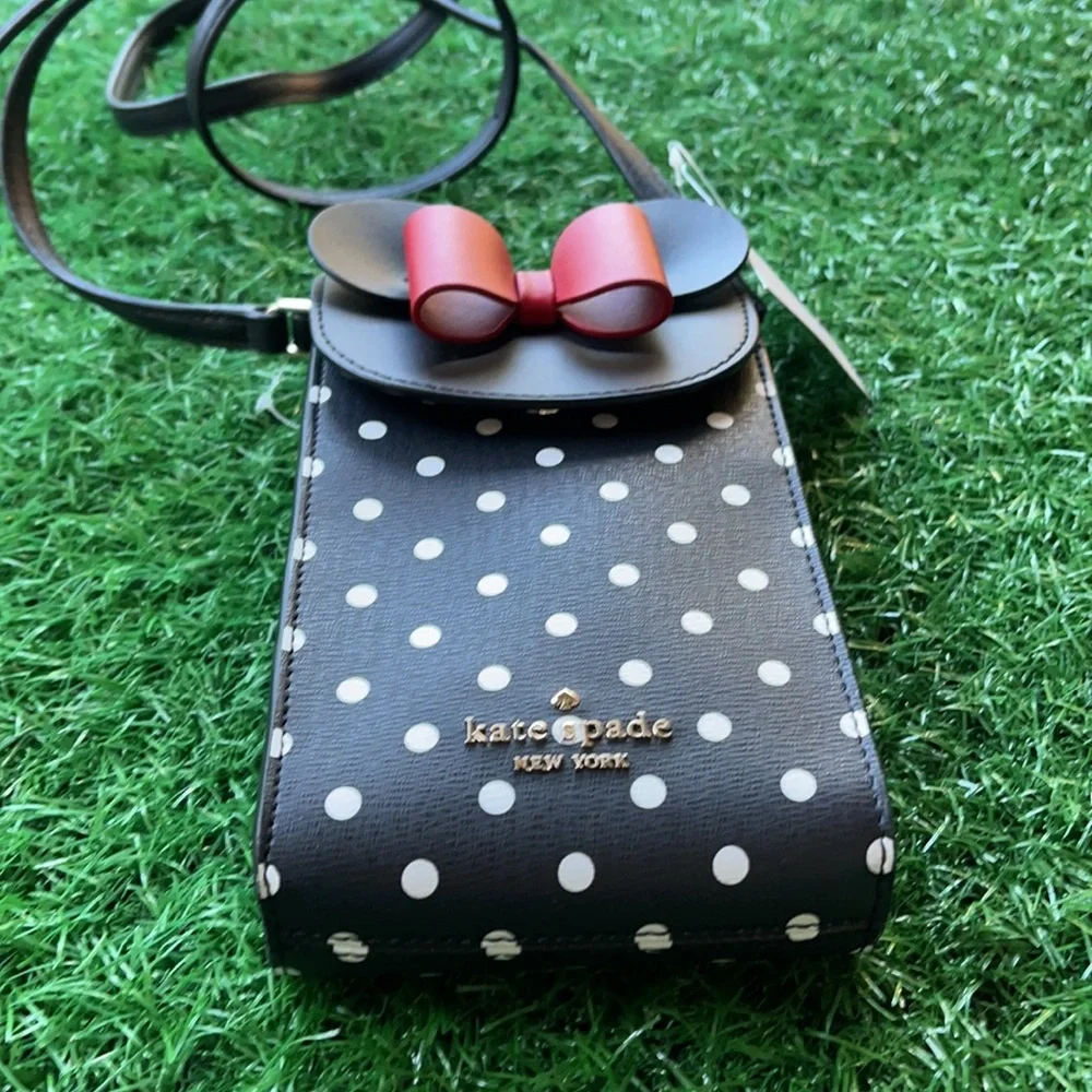 disney x kate spade new york minnie mouse north south flap phone crossbody